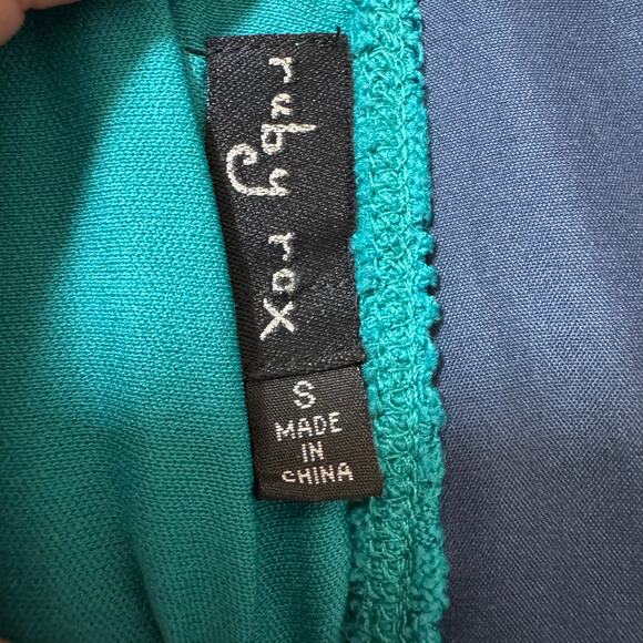 Ruby Rox Teal Strapless High-Low Dress Size S - Picture 5 of 7